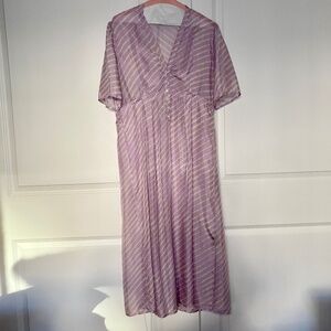 Raquel Allegra Garden Dress in Lavender Zebra Silk Size 1